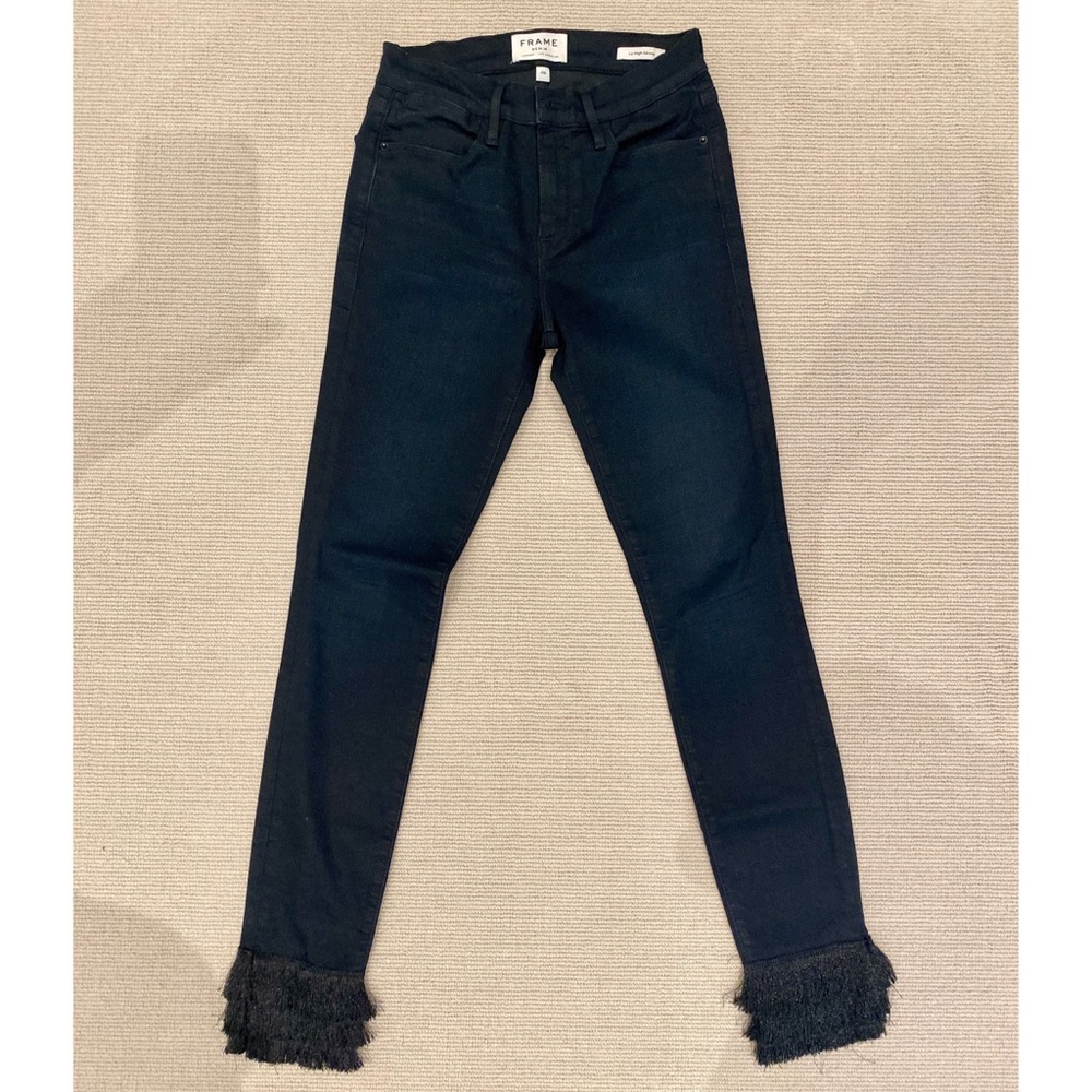 FRAME Denim fringe hem jeans